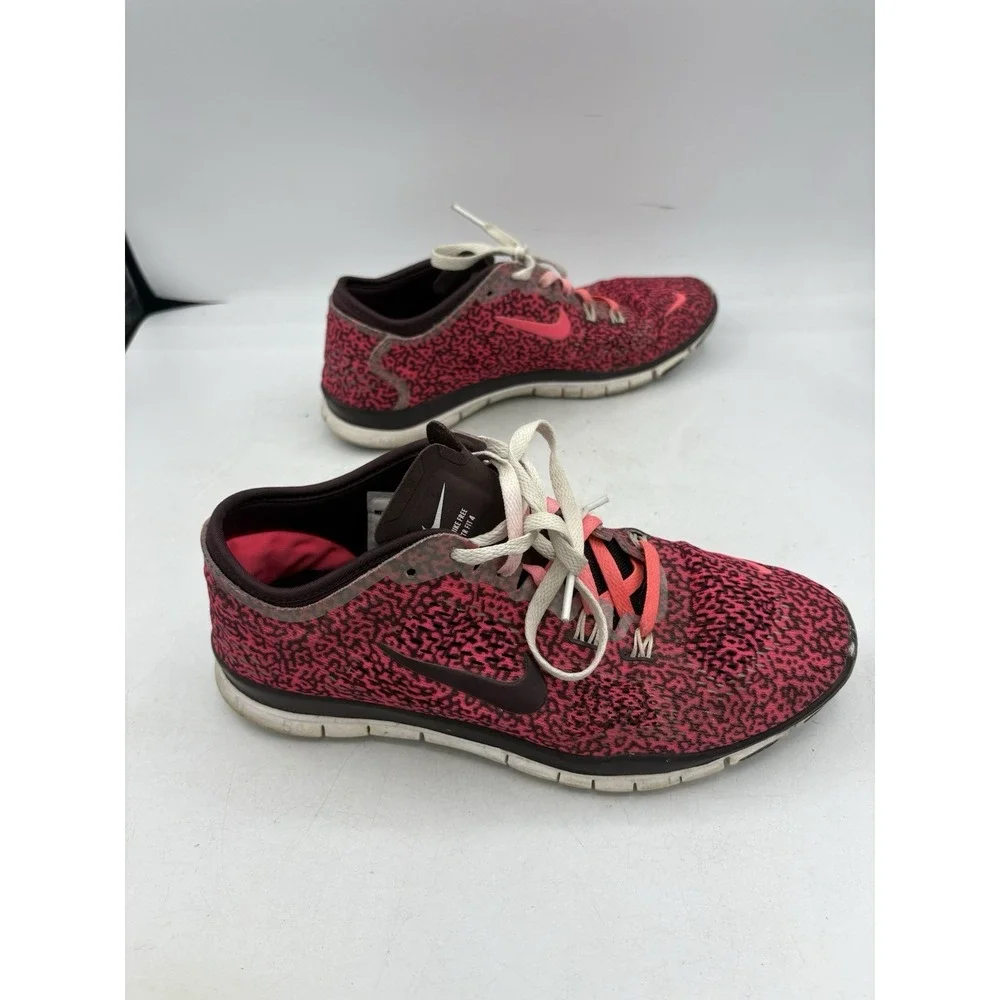 Nike Shoes Womens Size 7.5 Free 5.0 Tr Fit 4 Hyper Punch Deep Burgundy Run Walk - Picture 7 of 9